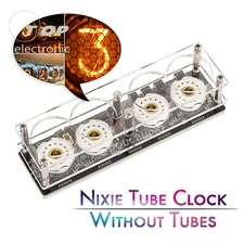 4-bits Glow Tube Nixie Clock QS30-1 Tube with Remote Control LED Backlight