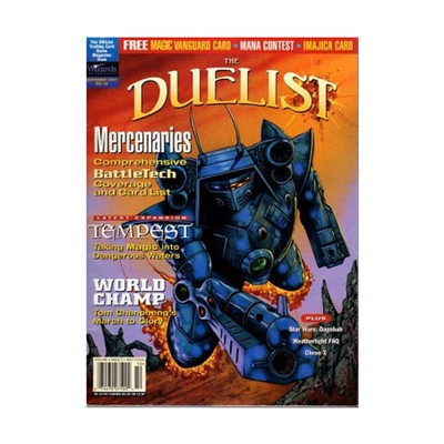 WOTC Duelist  #19 ''MTG - Tempest, Battletech, MTG - 1996 World Champ To Mag VG+