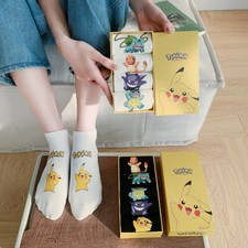 5 Pairs Mens Womens Ankle Socks POKE Cartoon MON Comfort Causal Pikachu Socks