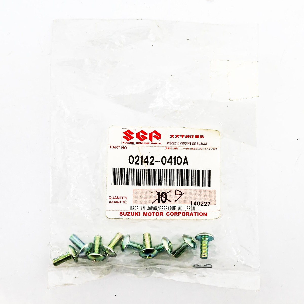 02142-0410A] GENUINE SUZUKI - SCREW (9 ea.) | eBay