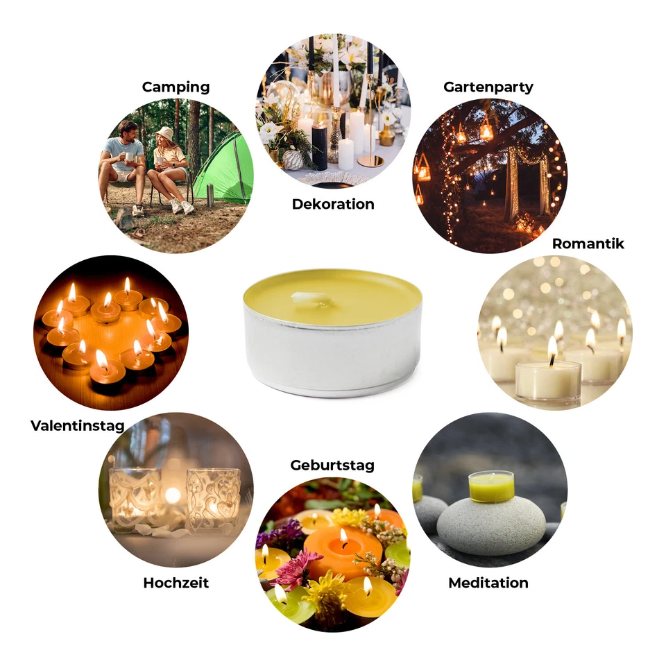 pajoma® Citronella Teelichter 30er Set im Alu-Cup Ø 3,8 cm, 4h Brenndauer - Bild 3 von 4