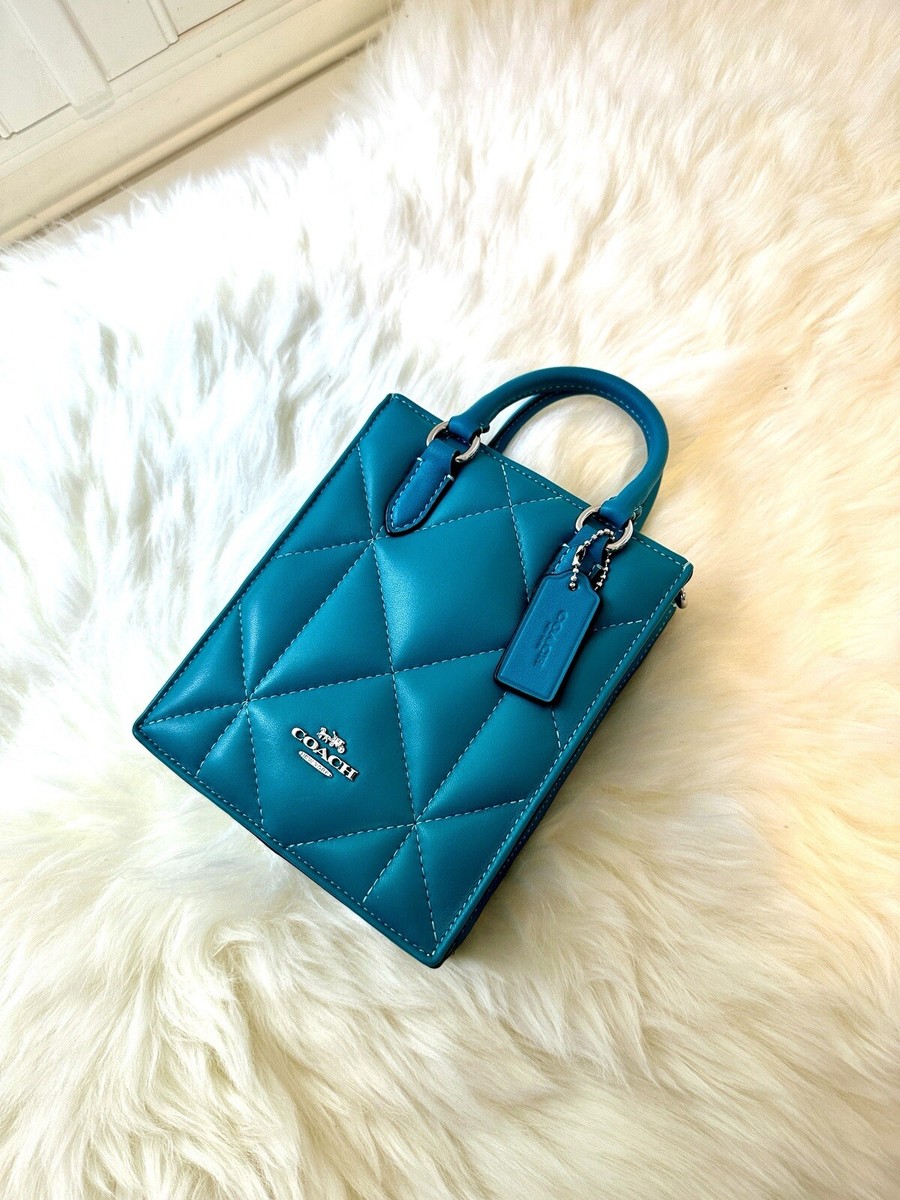NWT Coach North-South Mini Tote with Puffy Diamond Quilting