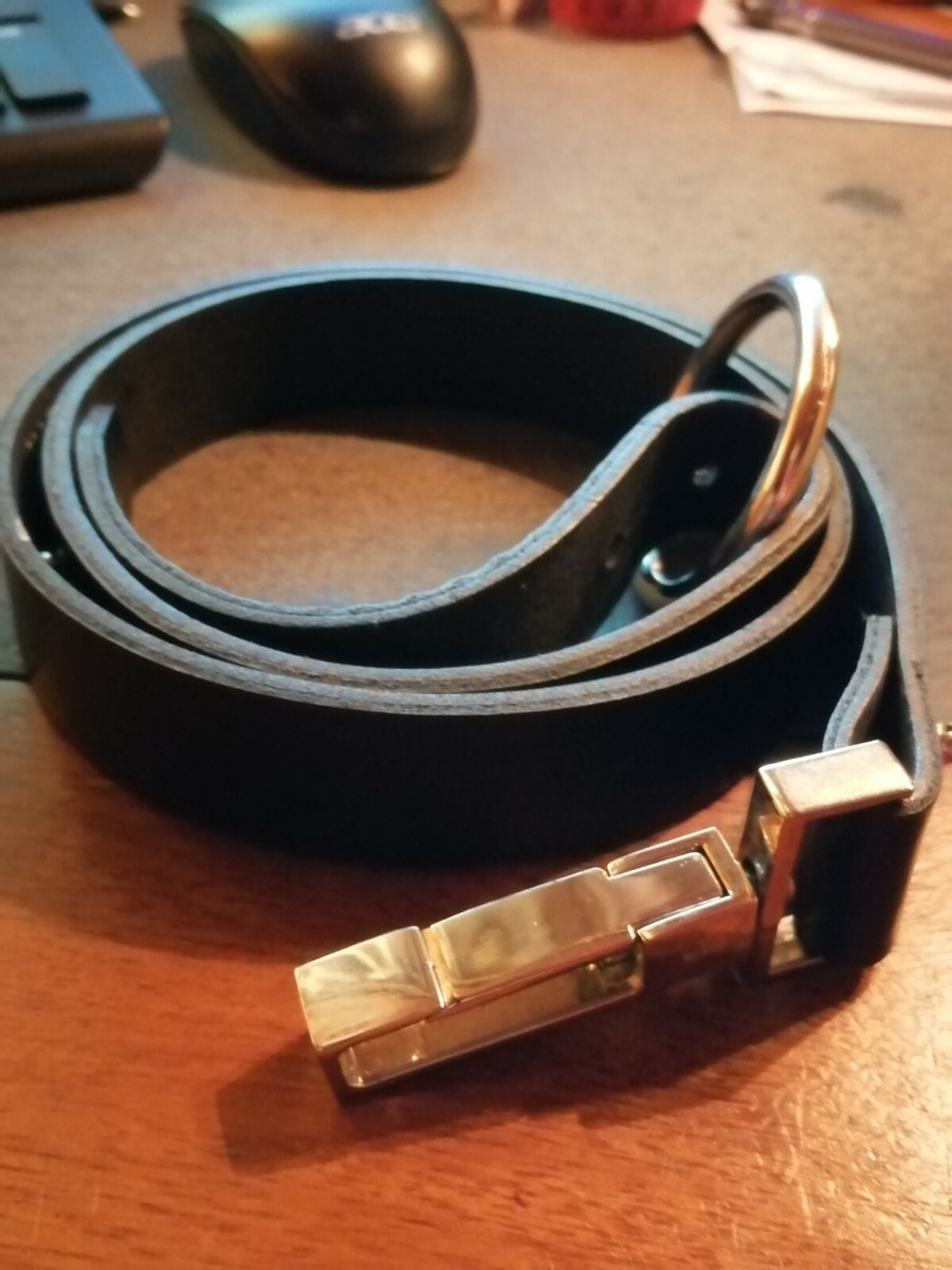 Ceinture En Cuir Noir Marithé & François Girbaud - Taille 85, Occasion (état à Vérifier)