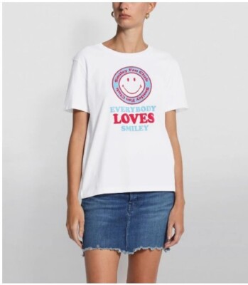 Sandro Paris New With Tags ''Everybody Loves Smiley'' T-Shirt Size 4/ Large
