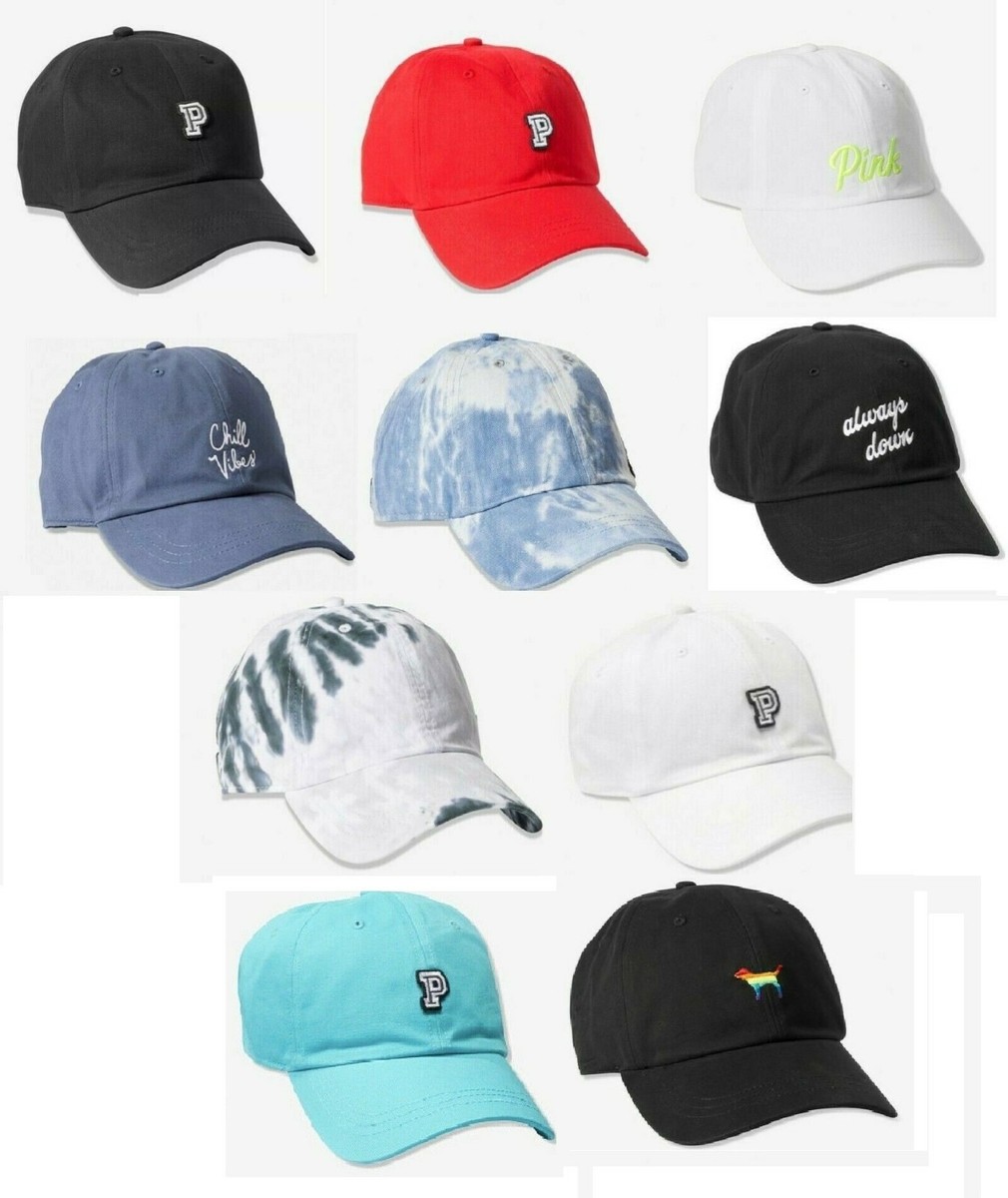 VICTORIA'S SECRET PINK LOGO BASEBALL CAP HAT ADJUSTABLE STRAP ONE