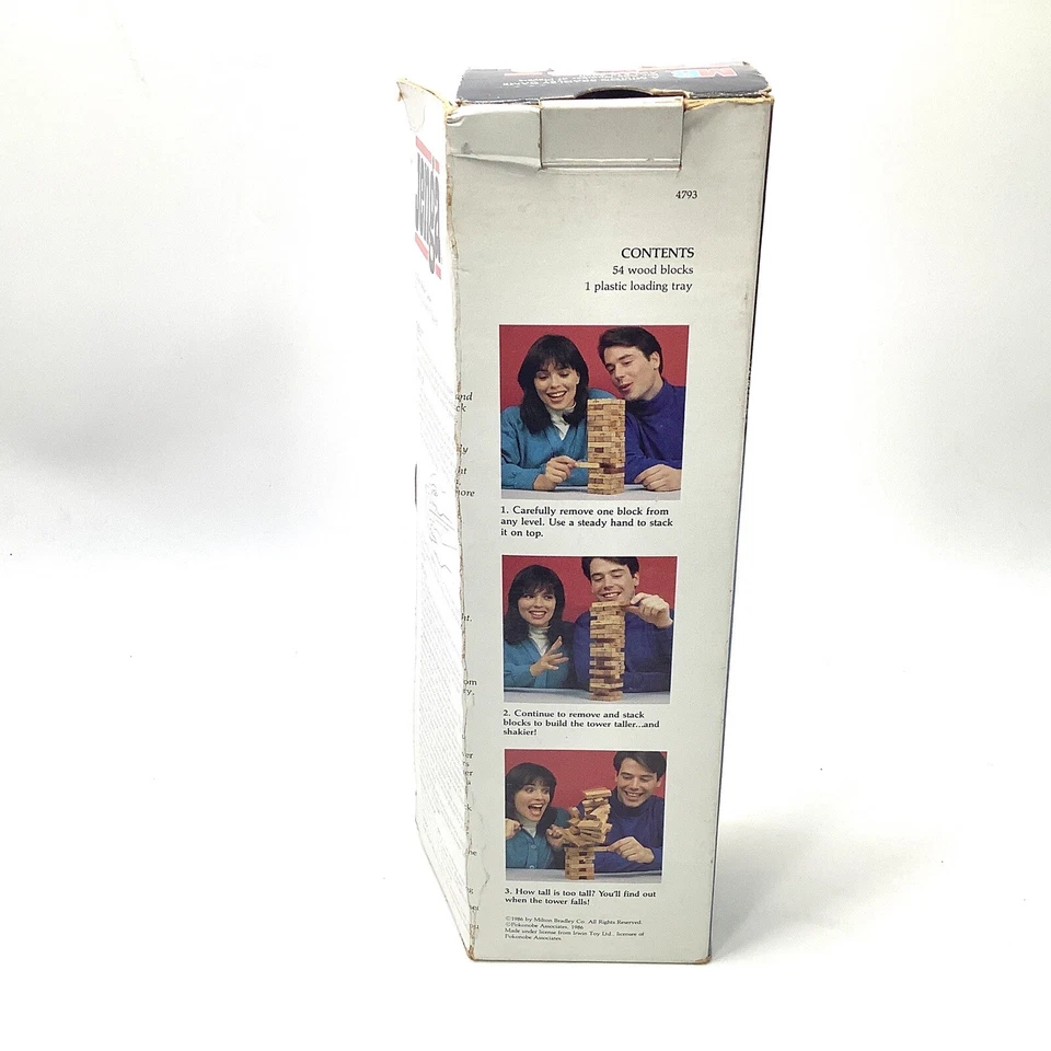 Jenga 1986 Milton Bradley Wood Block Balance Game Complete The Original  Vintage - Image 3 of 4