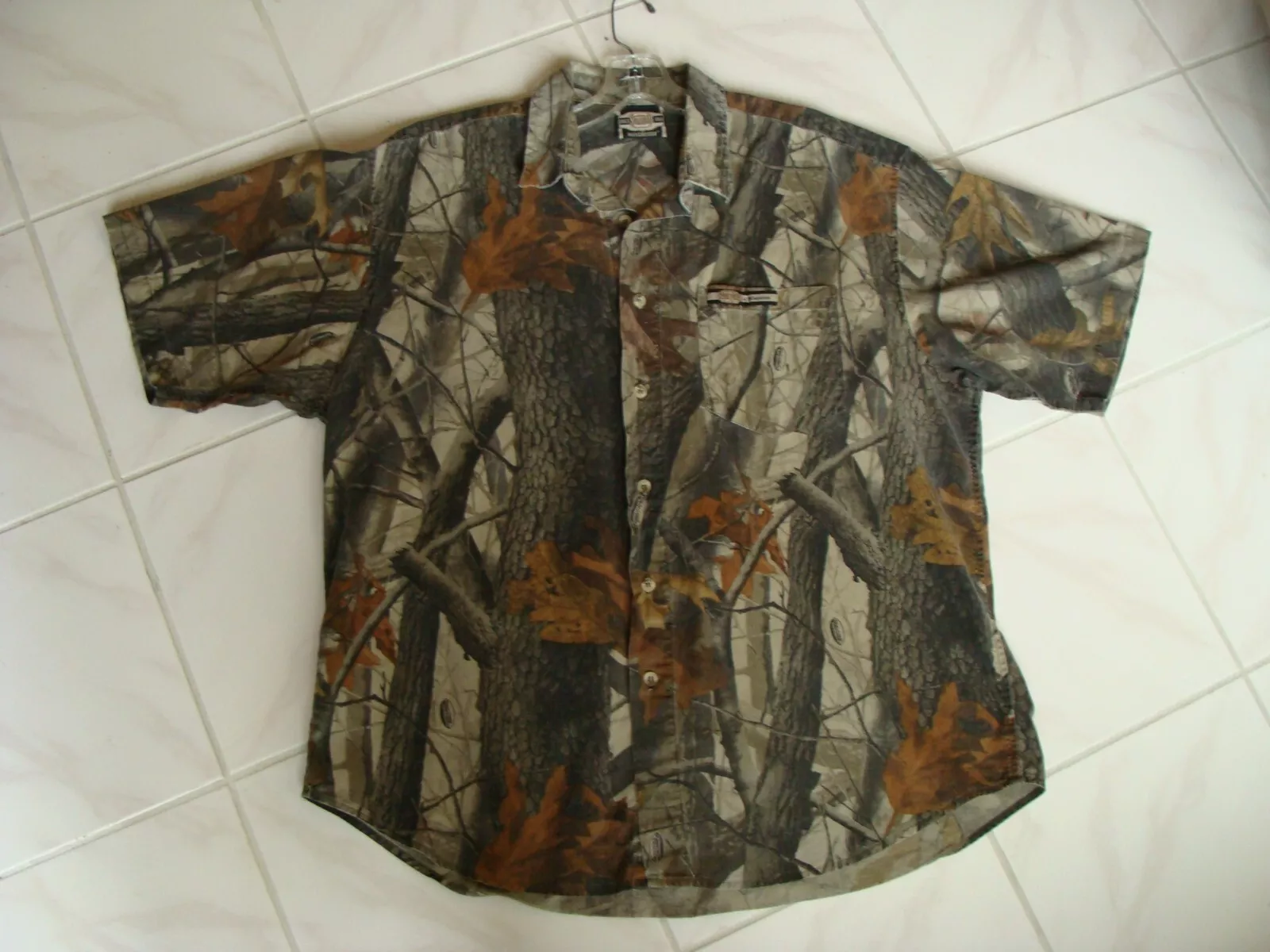 Chemise homme Supreme by Winchester XL camouflage marron manches courtes boutonnée