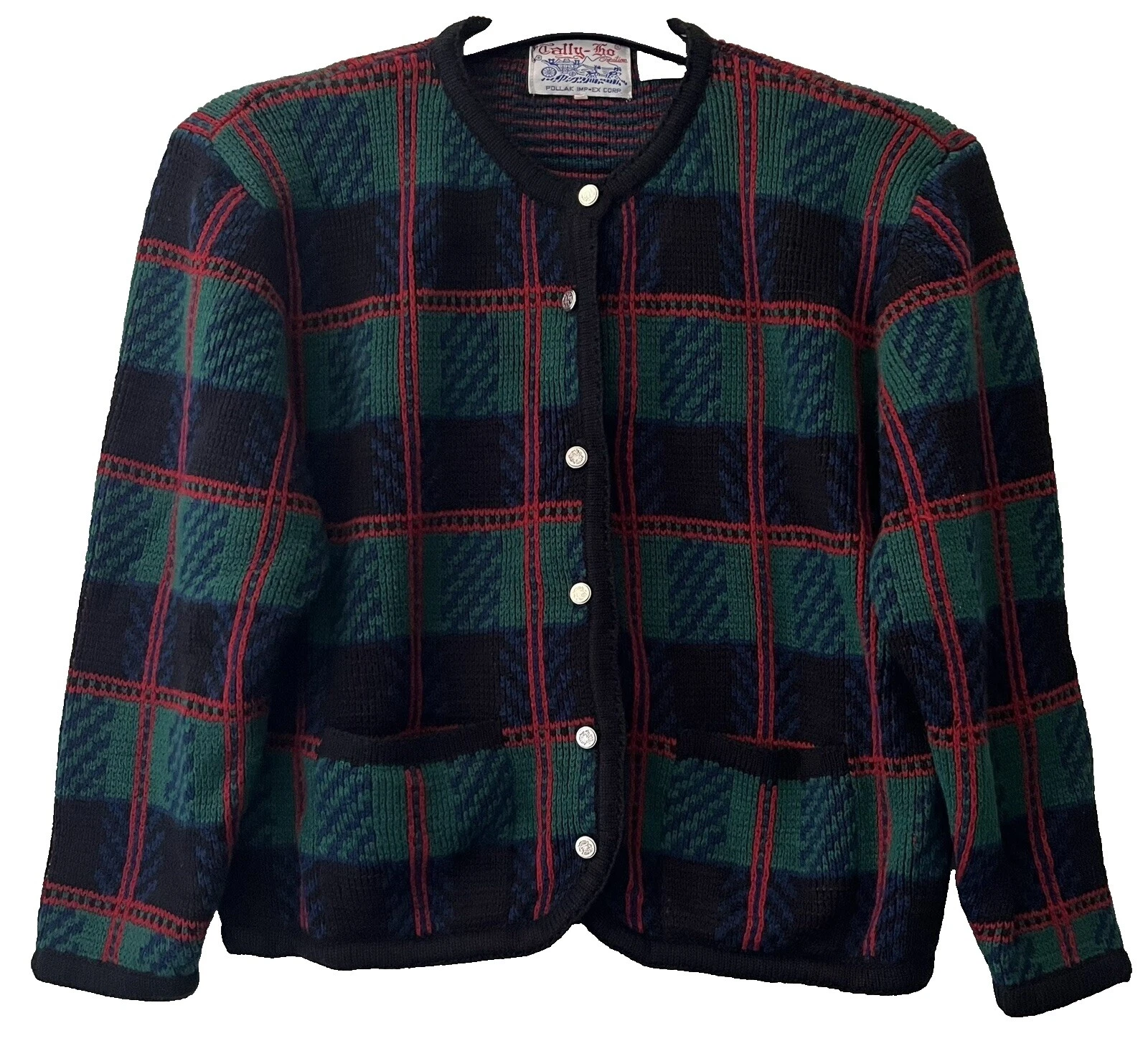 Acrylic Checked Tally Ho Sweaters for Women