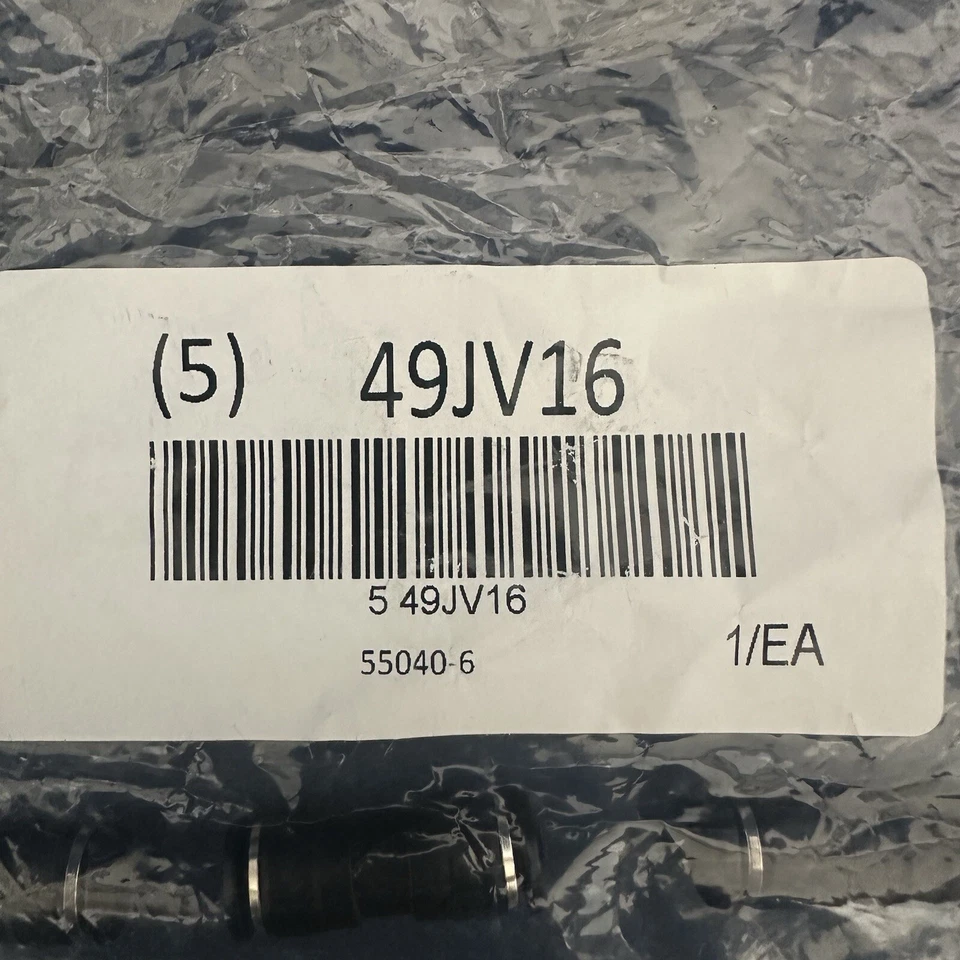 5 Tube Mender: Nylon Push To Connect 6 mm x 6 mm Tube OD, Black  Model 55040-6 - Image 4 of 4