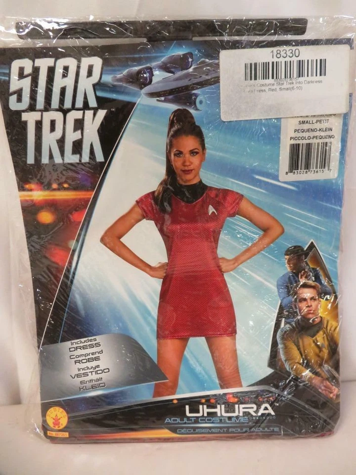 Star Trek Uhura Womens Halloween Costume Dress Red Size Small - Image 2 of 4