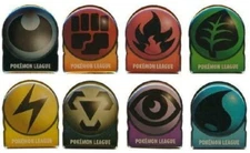 POKEMON LEAGUE Promo Pins Badges NEW FACTORY SEALED Energy Kanto Sinnoh Unova