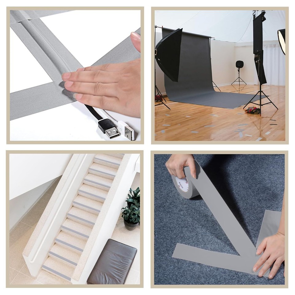 Gaffers Tape Gray Gaffer Tape 2 inch x 22 Yards Multipurpose Matte