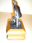 RICKER PEWTER MUSIC BOX Clown & Dog THOMAS 8" tall MINT in BOX: NEVER DISPLAYED — photo 6