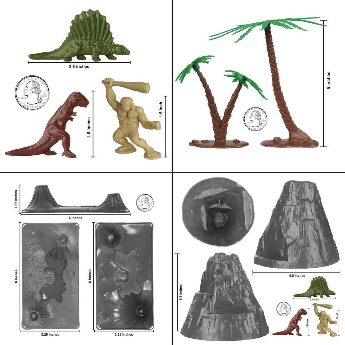 TimMee Processed Plastic Prehistoric Dinosaur Cavemen Tim Mee