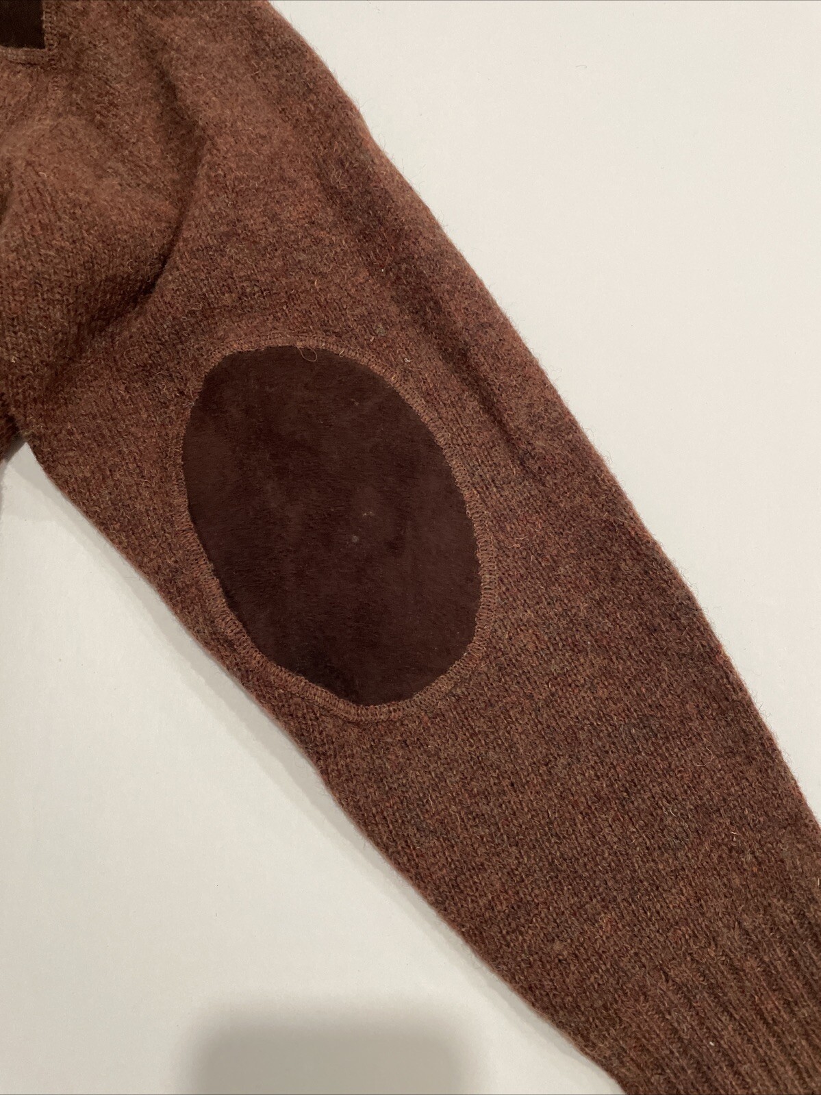 Pendleton Medium Shetland Wool Brown Quarter Zip … - image 10