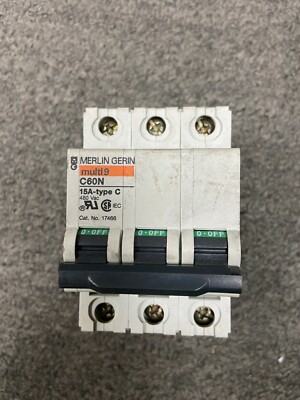 MERLIN GERIN MULTI9 C60N 15A - TYPE C 480VAC 17466 (SHELF C4)