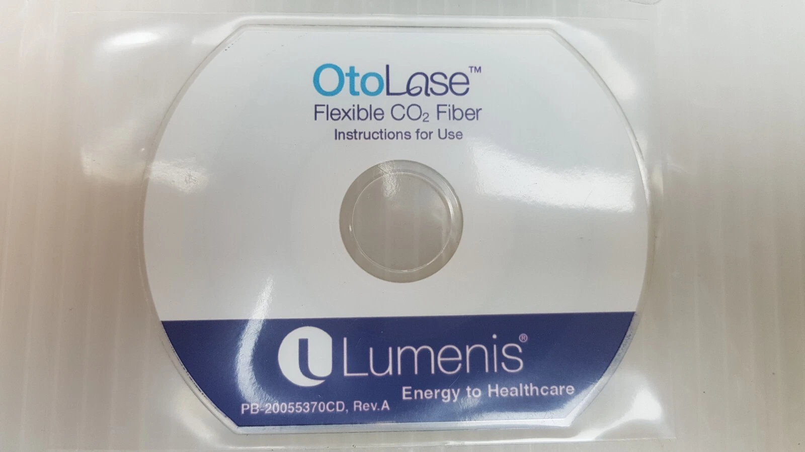 Lumenis OtoLase Flexible CO2 Fiber Instructions for Use disc, PB-20055370CD Rev. A