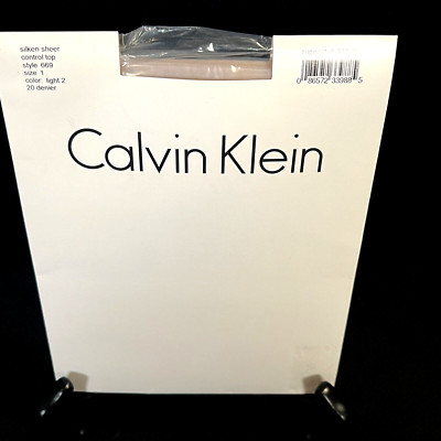 Calvin Klein Silken Sheer Control Top 20 Denier Light 2 Pantyhose NWT