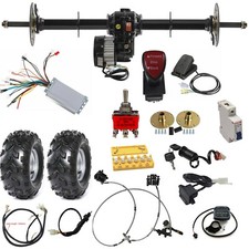 Go kart 48v 1000W Differential Motor  40" Rear Axle kit 8" Wheels BIKE ATV Golf