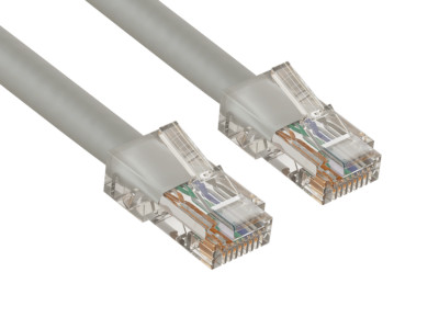 1ft Cat6 UTP Non-Booted Ethernet Network Patch Cable 24AWG Bare Copper, Gray