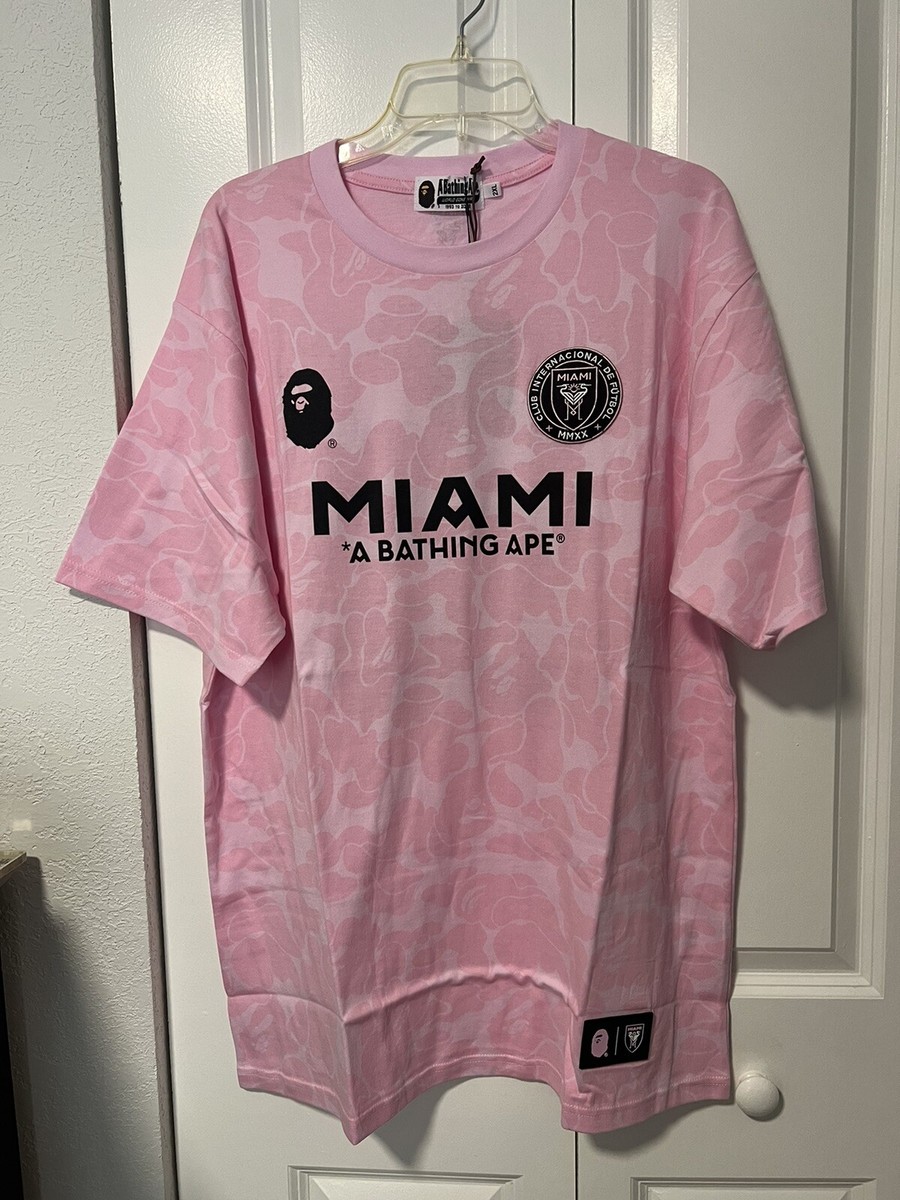 Inter Miami x Bape Pink T-shirt XXL | eBay