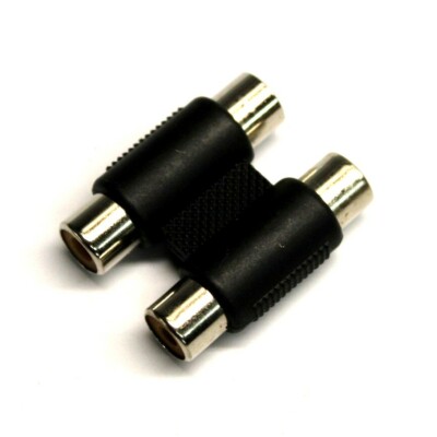 Twin RCA Stereo Connector Cable Coupler for Home Theater Audio Sound System