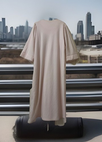 VTG Collette By Miss Elaine Fleece House Coat Robe Nightgown Dress zipfront 2x - Picture 7 of 8