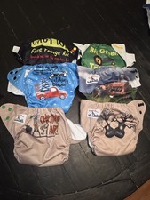 Backyard Bum Cloth Diapers, 6 Shells, 6 Microfiber Inserts, 6 Bamboo/hemp Insert