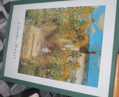 Sehr schönes Gartenbild ''Claude Monet'', mit Rahmen ca. 743x542x15, (hx b xt)