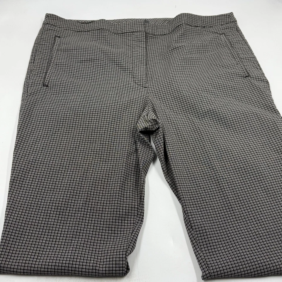 Pantalones ajustados Worthington para mujer talla 16W negros grises a cuadros elásticos oficina pierna ajustada Foto 2 de 4