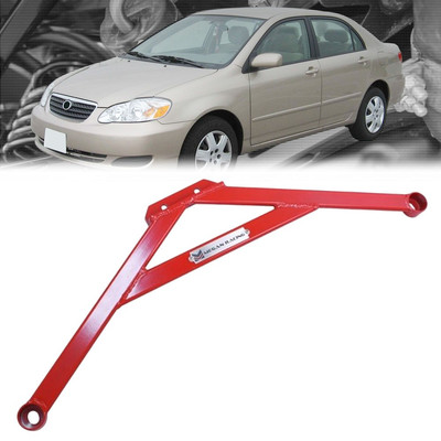 Megan Front Lower Red Subframe H-Bracket Brace Bar For 03-18 Corolla 4Dr