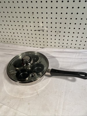 Tramontina Egg Poacher Pan 8'' 20cm 18/10 Stainless Steel w/4 inserts