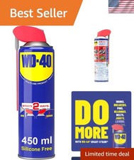 450ml Multi-Use WD40 Spray - Clean & Protect with Smart Straw Control for Gears 19.98 per litre
