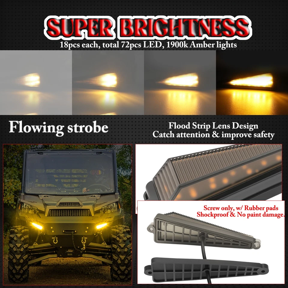 Kit de señal de giro legal para Kawasaki Teryx 750 800 UTV bocina Plug Play 12V Foto 4 de 4