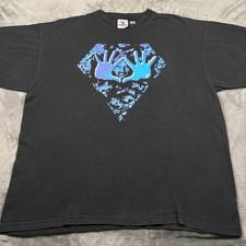 Vintage T America T-Shirt Men 2XL Black Cotton Diamond Dallas Page WWE Wrestling