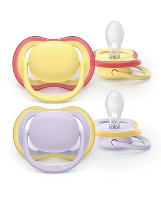 Philips Avent Schnuller ultra air 0 - 6 Monate gelb & lila