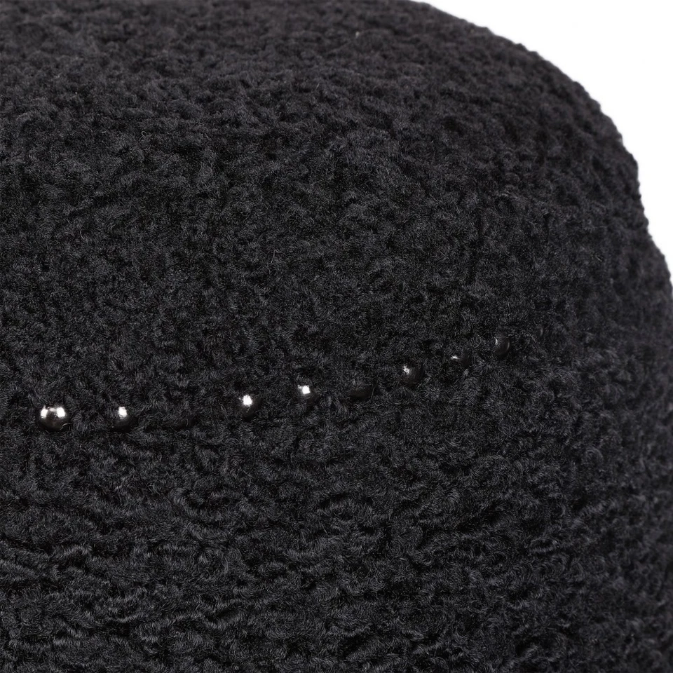 Gumdrop - 18.5 inch Ottoman - 18.5 inches wide by 18.5 inches deep-Black Faux - Image 4 of 4