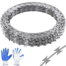 Razor Wires Razor Barbed Wire 246ft 5 Rolls Razor Wire Fencing Razor Fence