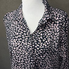 Victoria  s Secret Leopard Print Nightgown Sleep Dress L Button Front