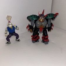 Vintage TMNT 1989 Usagi Yojimbo + 1994 Cyber Samurai Bebop Action Figure Lot
