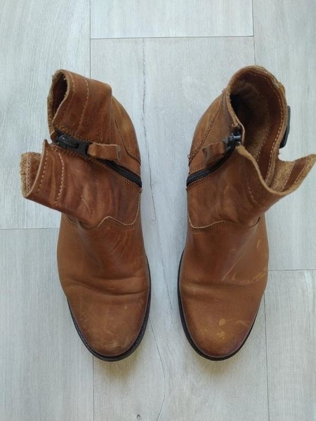 Women Palladium Boots Brown Leather 37 #BZUU