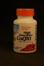 Doctor’s Best High Absorption CoQ10 with BioPerine 100 mg 60 Softgels New