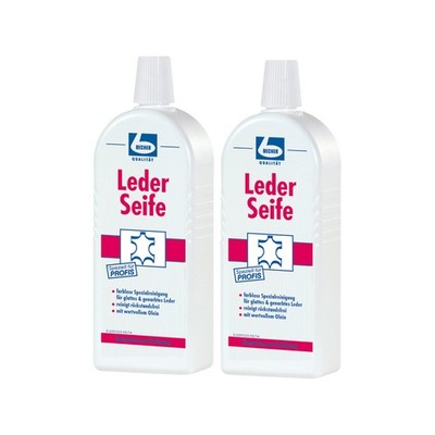 Becher Leder Seife 2x 500 ml   Farblose Reinigung für glattes & genarbtes Leder