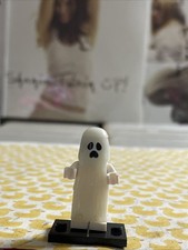 SAD GHOST LEGO MINIFIG FIGURE happy halloween classic scary glow in the dark