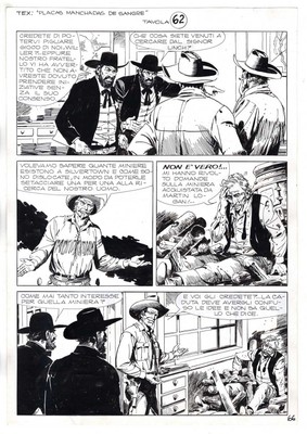 Tex - The Donegan Brothers - p.66 - Miguel Repetto - Original Table - 2004