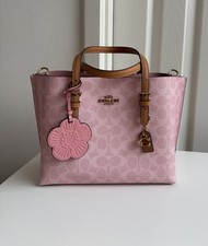 NWT Coach Mollie Tote Bag 25 In Signature Powder Pink CER24