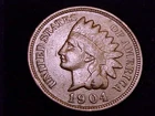 1904 Indian Head Cent,  Fine grade.