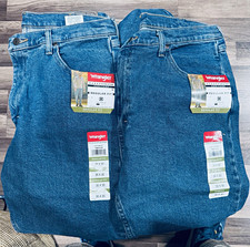 Wrangler Five Star Men’s Stretch Straight Low Rise Blue Medium Wash Jeans