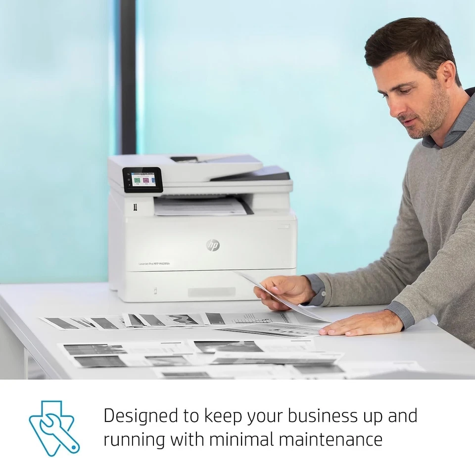 HP LaserJet Pro MFP M428fdn Duplex A4 Mono Laser Fax Printer - Full Level Toner - Image 3 of 4