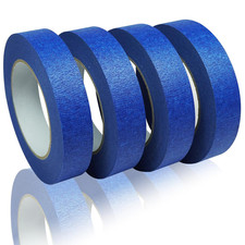 Professional Painters Tape, 1" x 55 Yards, 4 Rolls, Total 220 Yards